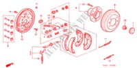 ACHTER REM(TROMMEL) voor Honda ACCORD 1.6ILS 5 deuren 5-versnellings handgeschakelde versnellingsbak 2001