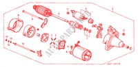 STARTMOTOR(DENSO) voor Honda LOGO LOGO 3 deuren 5-versnellings handgeschakelde versnellingsbak 2000