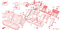 ACHTER ZITTING(2) voor Honda CIVIC 1.6ES 4 deuren 4-traps automatische versnellingsbak 2001