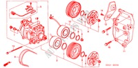 AIRCONDITIONER (COMPRESSOR) voor Honda CIVIC 1.4S 4 deuren 4-traps automatische versnellingsbak 2001