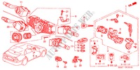 COMBINATIESCHAKELAAR(RH) voor Honda CIVIC 1.4S 4 deuren 4-traps automatische versnellingsbak 2001