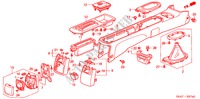CONSOLE voor Honda CIVIC 1.6ES 4 deuren 5-versnellings handgeschakelde versnellingsbak 2001