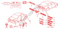 EMBLEMEN voor Honda CIVIC 1.6SE 4 deuren 4-traps automatische versnellingsbak 2001
