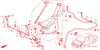 RUITESPROEIER(2) voor Honda CIVIC 1.4S 4 deuren 4-traps automatische versnellingsbak 2001