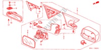 SPIEGEL (ELEKTRISCHE AFSTANDSBEDIENING) voor Honda CIVIC 1.4S 4 deuren 4-traps automatische versnellingsbak 2001