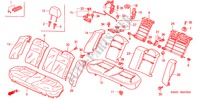 ACHTER ZITTING(3) voor Honda CIVIC 1.6 ES 4 deuren 5-versnellings handgeschakelde versnellingsbak 2005