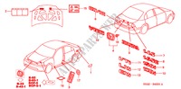 EMBLEMEN/WAARSCHUWINGSLABELS voor Honda CIVIC 1.6 ES 4 deuren 5-versnellings handgeschakelde versnellingsbak 2005