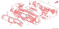 INSTRUMENTEN PANEEL(RH) voor Honda CIVIC 1.6 SE 4 deuren 5-versnellings handgeschakelde versnellingsbak 2004