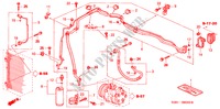 AIRCONDITIONER (SLANGEN/PIJPEN) (RH) voor Honda CIVIC HYBRID HYBRID 4 deuren 5-versnellings handgeschakelde versnellingsbak 2004