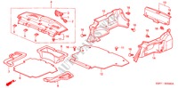 ACHTER HOUDER/KOFFERBAK ZIJDE AFWERKING voor Honda CIVIC COUPE LS 2 deuren 4-traps automatische versnellingsbak 2002