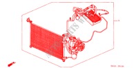 AIRCONDITIONER(KIT) voor Honda CIVIC COUPE LS 2 deuren 4-traps automatische versnellingsbak 2003