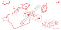 ANTENNE/LUIDSPREKER voor Honda CIVIC COUPE ES 2 deuren 4-traps automatische versnellingsbak 2001