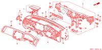 INSTRUMENTEN PANEEL(RH) voor Honda CIVIC COUPE SE 2 deuren 4-traps automatische versnellingsbak 2002