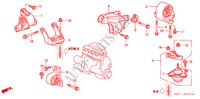 MOTOR BEVESTIGINGEN(AT) voor Honda CIVIC COUPE LS 2 deuren 4-traps automatische versnellingsbak 2001