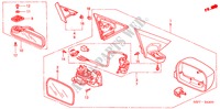 SPIEGEL voor Honda CIVIC COUPE LS 2 deuren 4-traps automatische versnellingsbak 2001