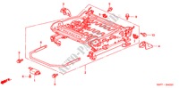 V. ZITTING COMPONENTEN(R.)(LH) voor Honda CIVIC COUPE LS 2 deuren 5-versnellings handgeschakelde versnellingsbak 2001