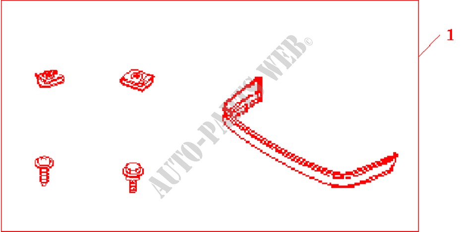 ACHTERONDERSPOILER voor Honda CIVIC COUPE ES 2 deuren 5-versnellings handgeschakelde versnellingsbak 2001