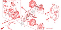 AIRCONDITIONER (COMPRESSOR) (1.4L/1.6L) voor Honda CIVIC 1.6ES 3 deuren 5-versnellings handgeschakelde versnellingsbak 2002