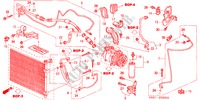 AIRCONDITIONER(SLANGEN/PIJPEN) (LH) (1.4L/1.6L) voor Honda CIVIC 1.6S 3 deuren 4-traps automatische versnellingsbak 2001