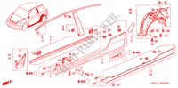 GIETWERK/ZIJ DORPEL VERSIERING voor Honda CIVIC 1.6ES 3 deuren 5-versnellings handgeschakelde versnellingsbak 2002