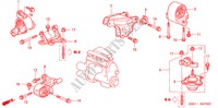 MOTOR BEVESTIGINGEN(MT) (1.4L/1.6L) voor Honda CIVIC 1.6ES 3 deuren 5-versnellings handgeschakelde versnellingsbak 2002