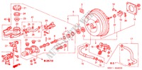 REM HOOFDCILINDER/ HOOFDSPANNING(RH) (1) voor Honda CIVIC 1.4S 3 deuren 5-versnellings handgeschakelde versnellingsbak 2001
