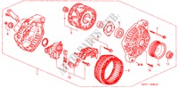 GENERATOR (MITSUBISHI) voor Honda CIVIC 1.6 S 3 deuren 5-versnellings handgeschakelde versnellingsbak 2005