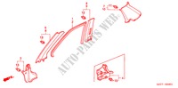 PILAAR AFWERKING(RH) voor Honda CIVIC 1.6 S 3 deuren 5-versnellings handgeschakelde versnellingsbak 2005