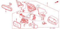 SPIEGEL(2) voor Honda CIVIC 1.4 LS 3 deuren 5-versnellings handgeschakelde versnellingsbak 2005