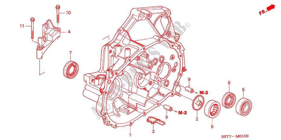 KOPPELINGKAST(1.4L/1.6L) voor Honda CIVIC 1.4 SPORT 3 deuren 5-versnellings handgeschakelde versnellingsbak 2005