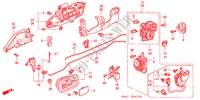 ACHTER PORTIER SLOTEN/BUITEN HENDEL voor Honda CIVIC 1.6S 5 deuren 5-versnellings handgeschakelde versnellingsbak 2003