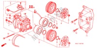 AIRCONDITIONER(COMPRESSOR)(1.4L/1.5L/1.6L/1.7L) voor Honda CIVIC 1.6S 5 deuren 5-versnellings handgeschakelde versnellingsbak 2003