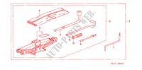 GEREEDSCHAP/KRIK(3) voor Honda CIVIC 1.6S 5 deuren 5-versnellings handgeschakelde versnellingsbak 2003
