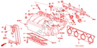 INLAAT SPRUITSTUK(2.0L) (2) voor Honda CIVIC 2.0VSA 5 deuren 5-versnellings handgeschakelde versnellingsbak 2004
