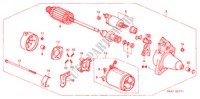 STARTMOTOR(DENSO) (2) voor Honda CIVIC 1.6SE    EXECUTIVE 5 deuren 5-versnellings handgeschakelde versnellingsbak 2002