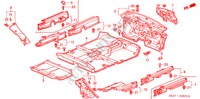 VLOERMAT voor Honda CIVIC 1.6S 5 deuren 5-versnellings handgeschakelde versnellingsbak 2003