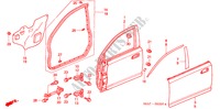 VOOR PORTIER PANELEN voor Honda CIVIC 1.6S 5 deuren 5-versnellings handgeschakelde versnellingsbak 2003