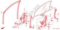 VOOR PORTIER RAMEN/REGELAAR voor Honda CIVIC 1.6S 5 deuren 5-versnellings handgeschakelde versnellingsbak 2003
