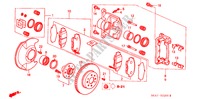 VOOR REM(1) voor Honda CIVIC 1.4S 5 deuren 5-versnellings handgeschakelde versnellingsbak 2001
