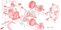 AIRCONDITIONER(COMPRESSOR) (1.4L/1.5L/1.6L/1.7L) voor Honda CIVIC 1.6LS 5 deuren 4-traps automatische versnellingsbak 2005