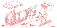 BUITEN PANELEN/DAK PANEEL voor Honda CIVIC 1.6S 5 deuren 4-traps automatische versnellingsbak 2005