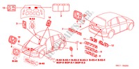 EMBLEMEN/WAARSCHUWINGSLABELS voor Honda CIVIC 1.7LS 5 deuren 5-versnellings handgeschakelde versnellingsbak 2005