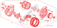 GENERATOR(MITSUBISHI) (1.4L/1.5L/1.6L/1.7L) voor Honda CIVIC 1.6SE    EXECUTIVE 5 deuren 4-traps automatische versnellingsbak 2005