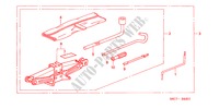 GEREEDSCHAP/KRIK(2) voor Honda CIVIC 1.4SE 5 deuren 4-traps automatische versnellingsbak 2005
