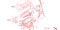 OLIEPAN/NIVEAU METER (DIESEL) voor Honda CIVIC 1.7S 5 deuren 5-versnellings handgeschakelde versnellingsbak 2005