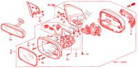 SPIEGEL(AFSTANSBEDIENING) (2) voor Honda CIVIC 1.7LS 5 deuren 5-versnellings handgeschakelde versnellingsbak 2005