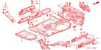 VLOERMAT voor Honda CIVIC 1.7LS 5 deuren 5-versnellings handgeschakelde versnellingsbak 2005