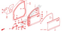 VOOR PORTIER PANELEN voor Honda CIVIC 1.6S 5 deuren 5-versnellings handgeschakelde versnellingsbak 2005