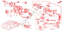 COMBINATIESCHAKELAAR(RH) voor Honda ACCORD COUPE 3.0IV6 2 deuren 4-traps automatische versnellingsbak 2000