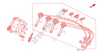 HOOG SPANNINGSSNOER/ PLUG(L4) voor Honda ACCORD COUPE 2.0ILS 2 deuren 4-traps automatische versnellingsbak 1998